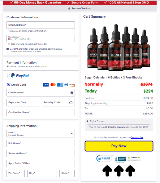 Sugardefender24-checkout-page